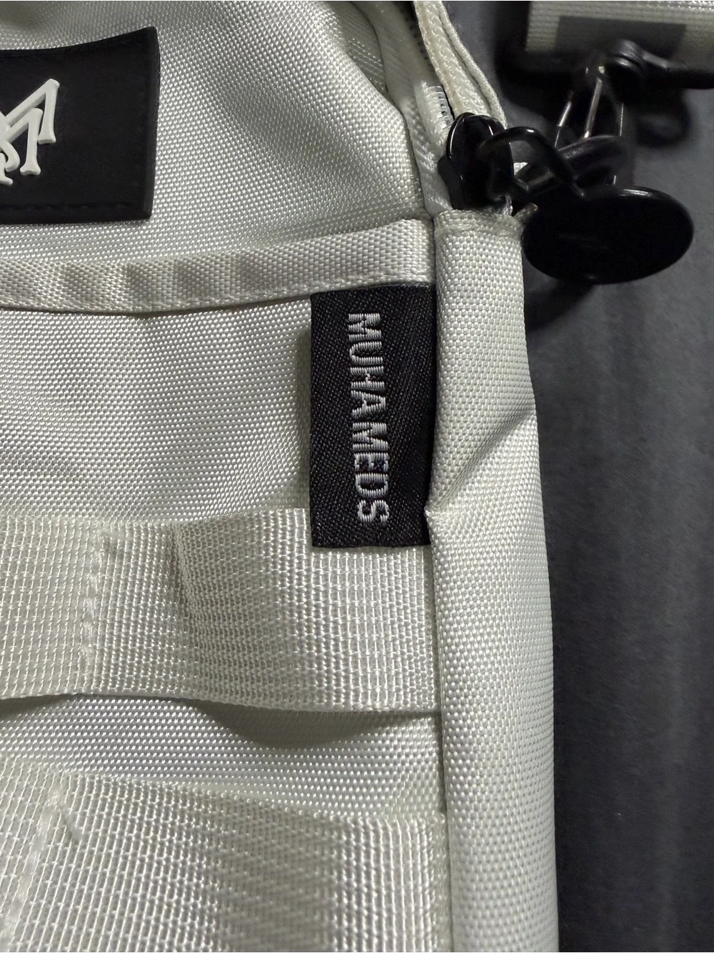 White Men's Messenger Crossbody Bag